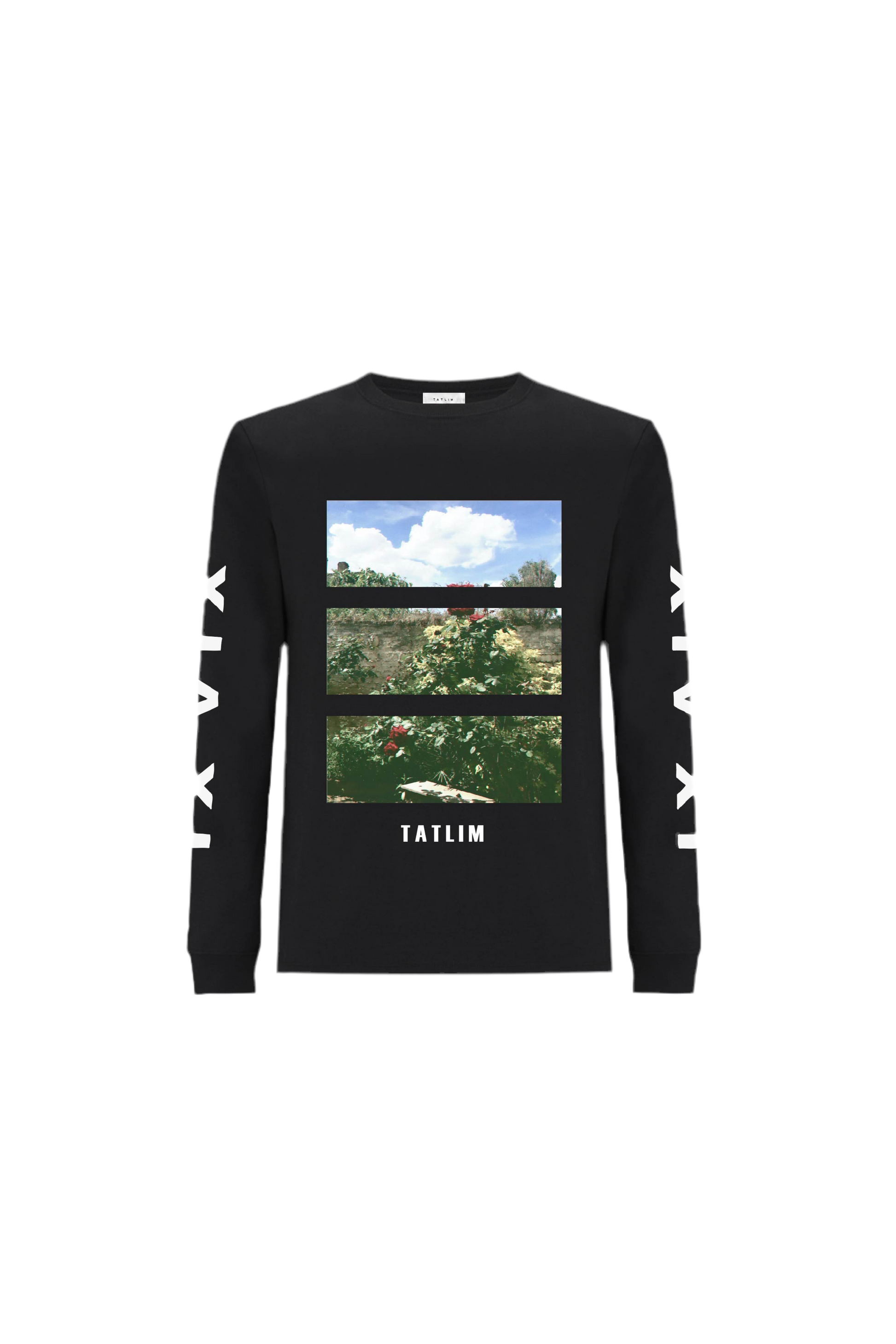 Garden Long Sleeve T Shirt (Black)