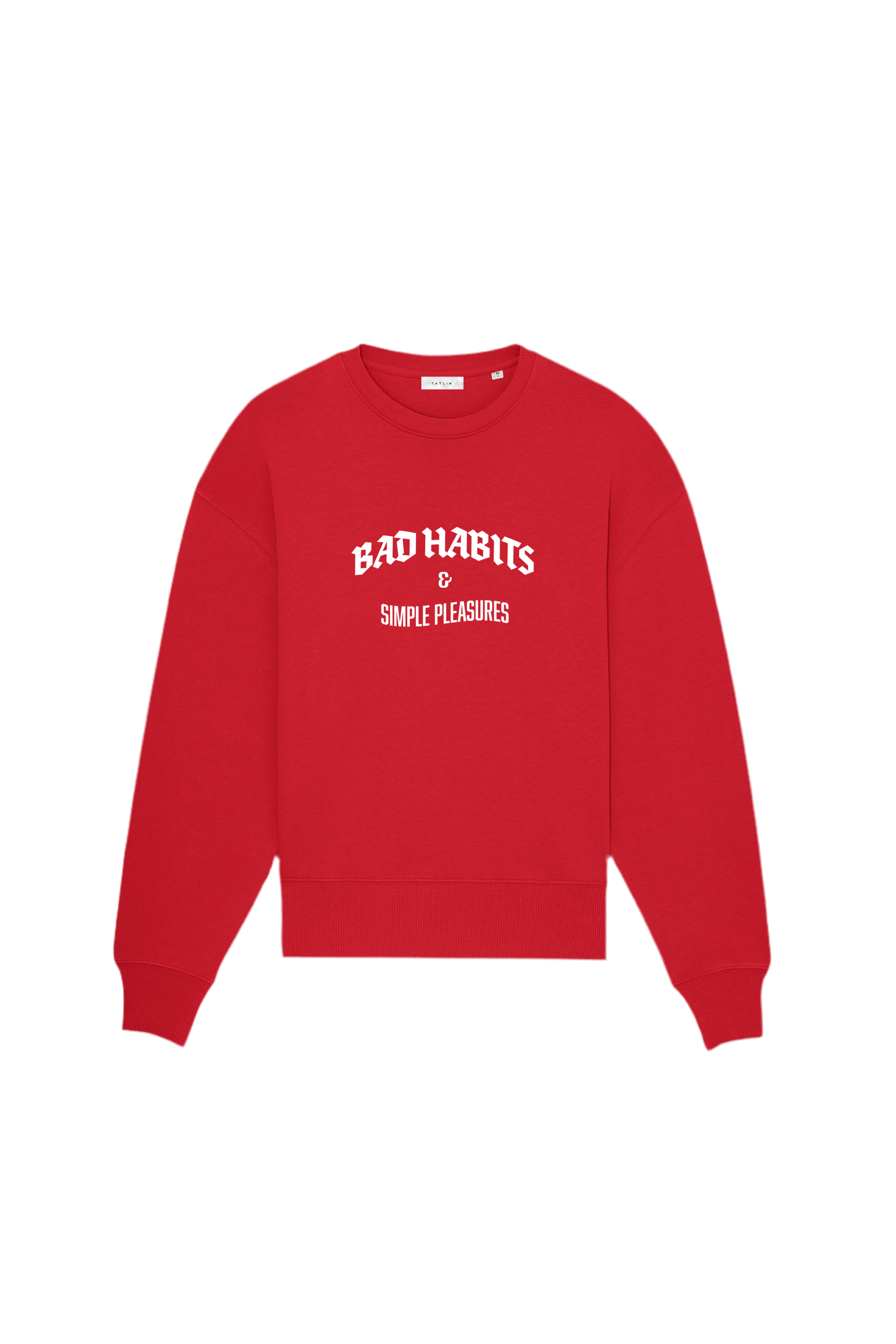 Bad Habits Oversized Sweatshirt (Red)