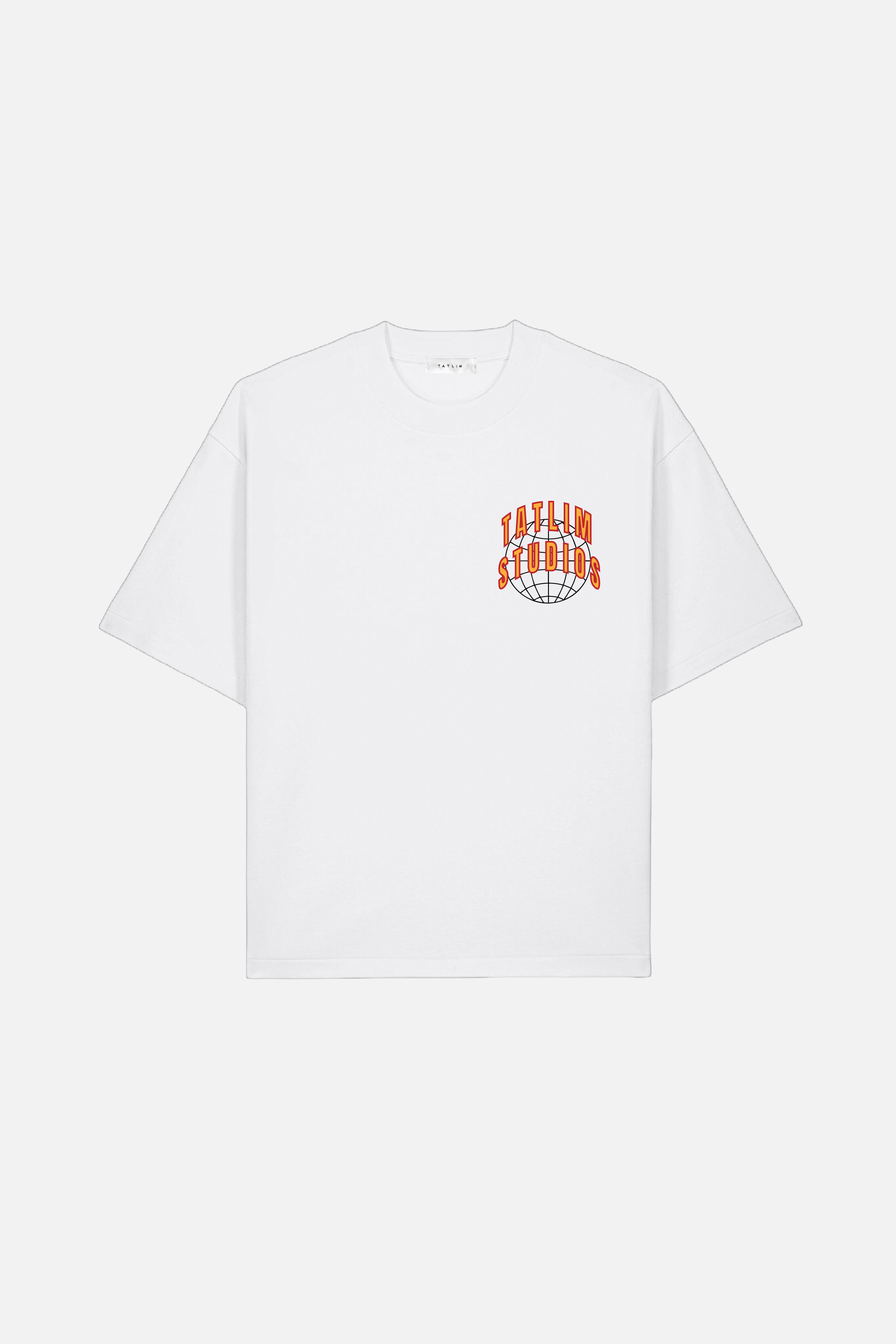 Tatlim Studios Globe Boxy Heavyweight T Shirt (Grey)