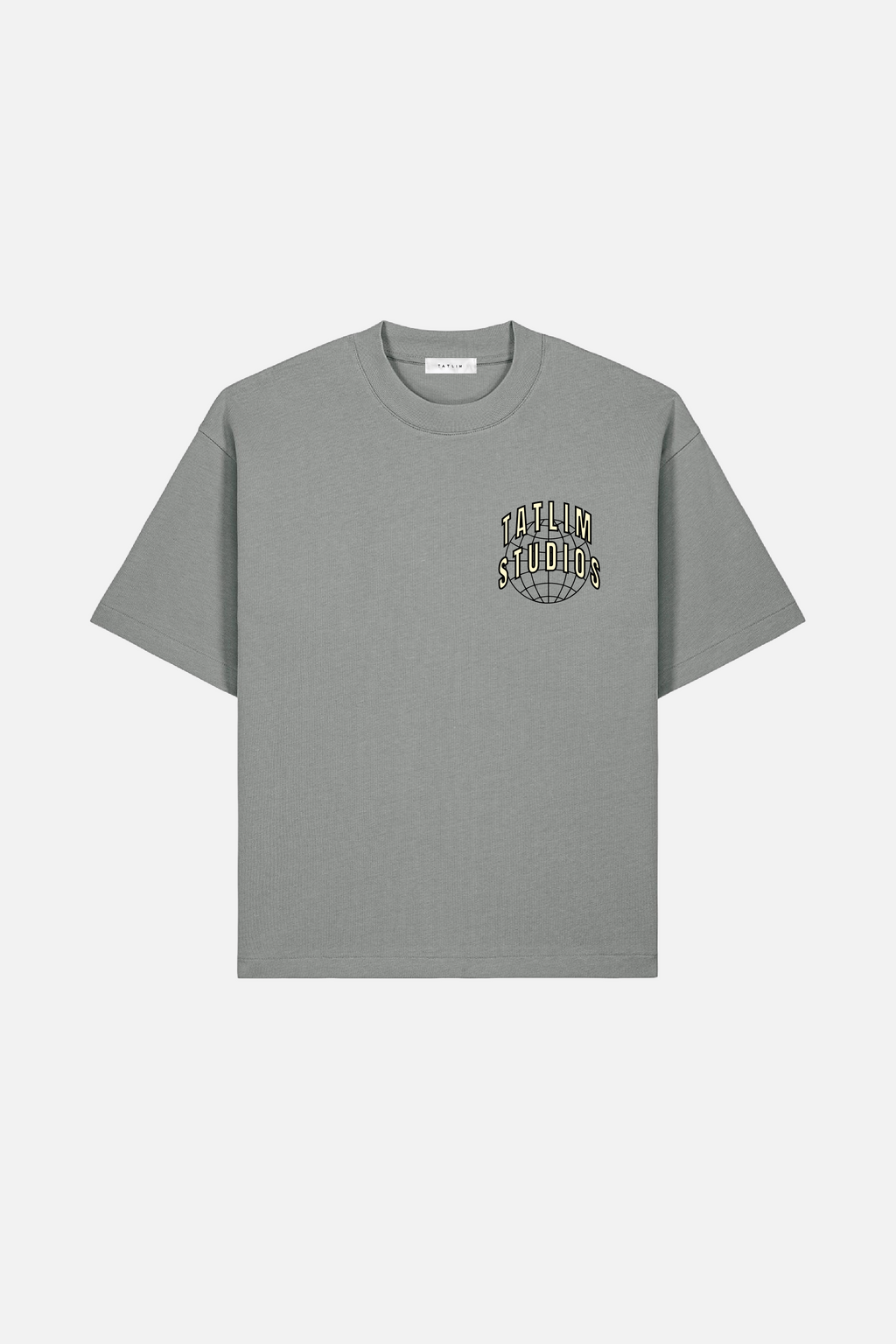 Tatlim Studios Globe Boxy Heavyweight T Shirt (Grey)