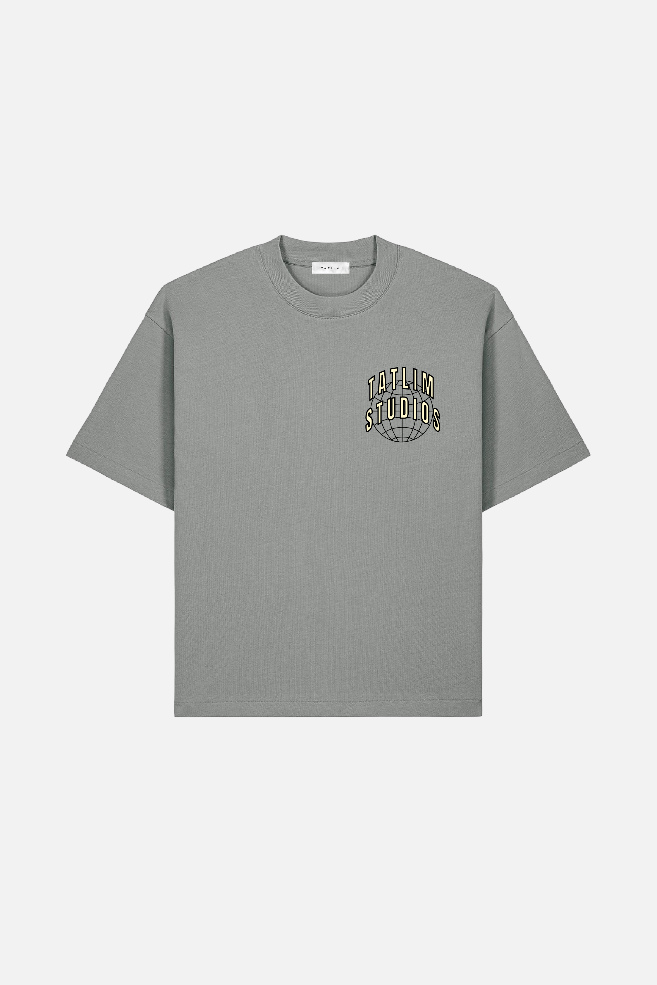 Tatlim Studios Globe Boxy Heavyweight T Shirt (Grey)