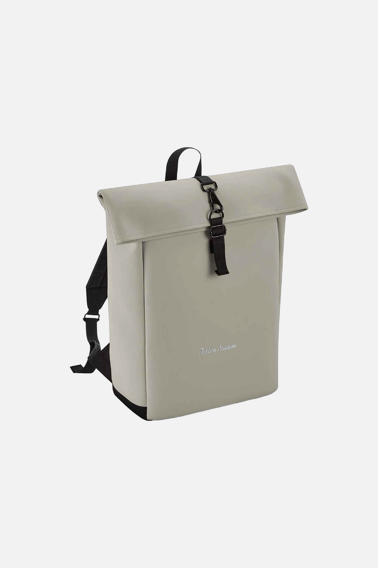 Script Matte Roll Top Backpack in clay