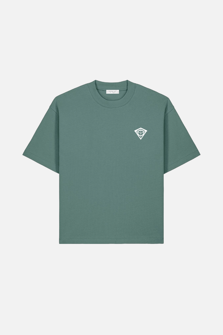 Classic Diamond T Shirt in sage green