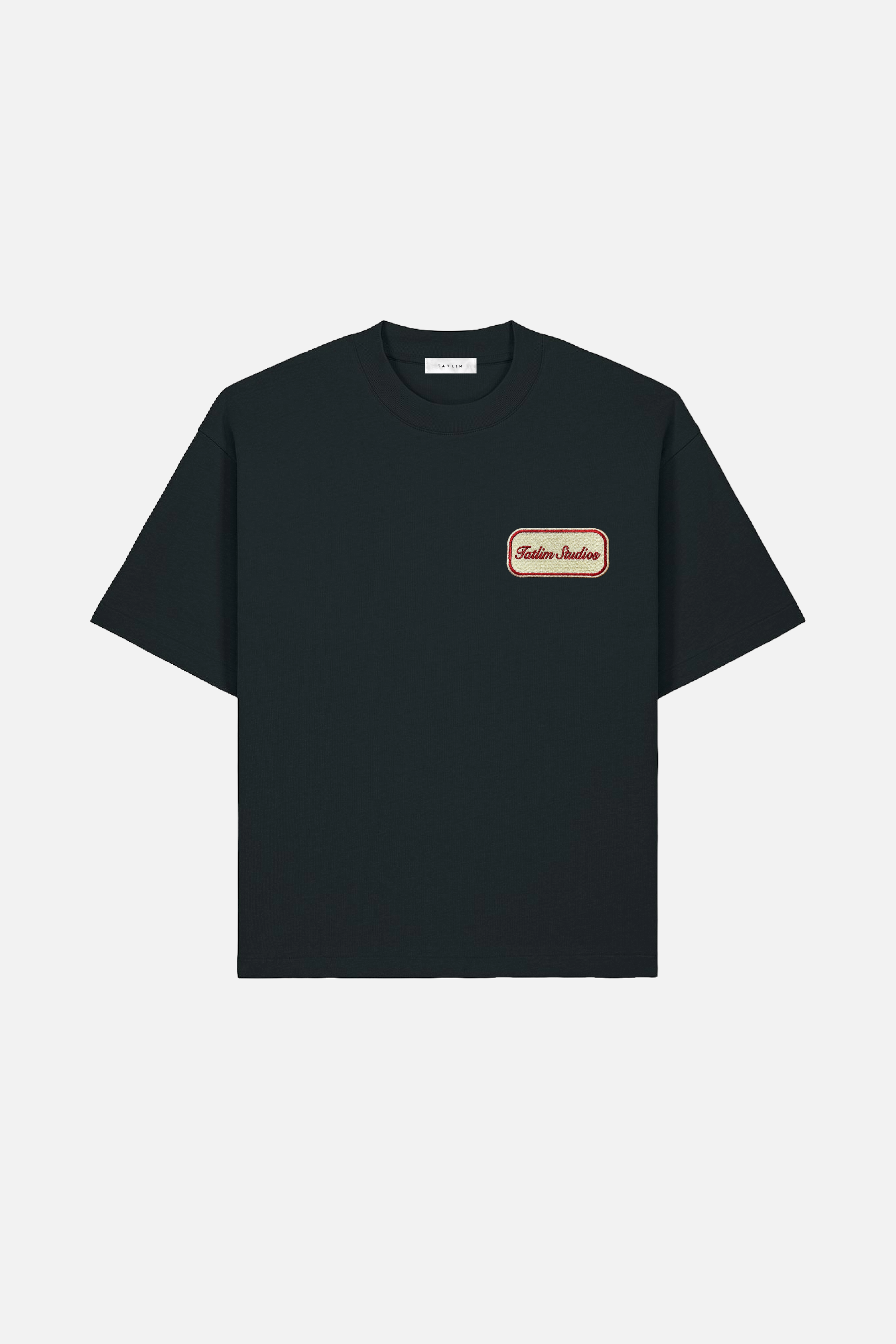 Tatlim Studios Oil Patch Boxy Heavyweight T Shirt (Black)