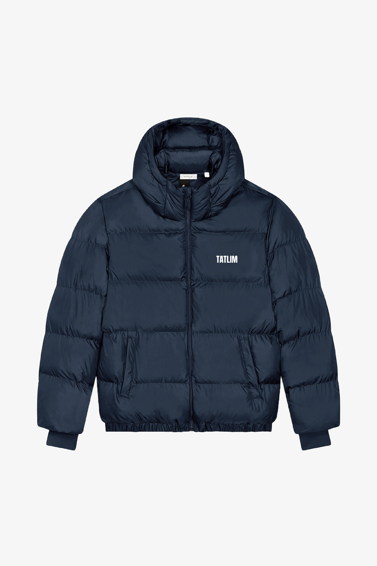 Hooded Puffer Jacket in black