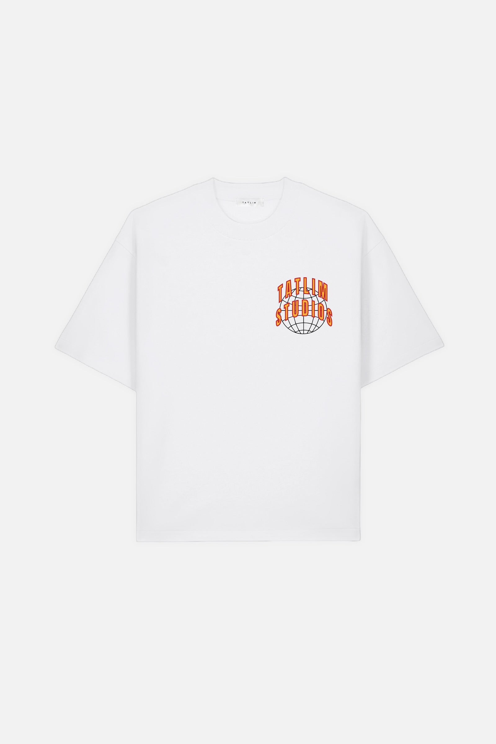 Tatlim Studios Globe Boxy Heavyweight T Shirt (White)