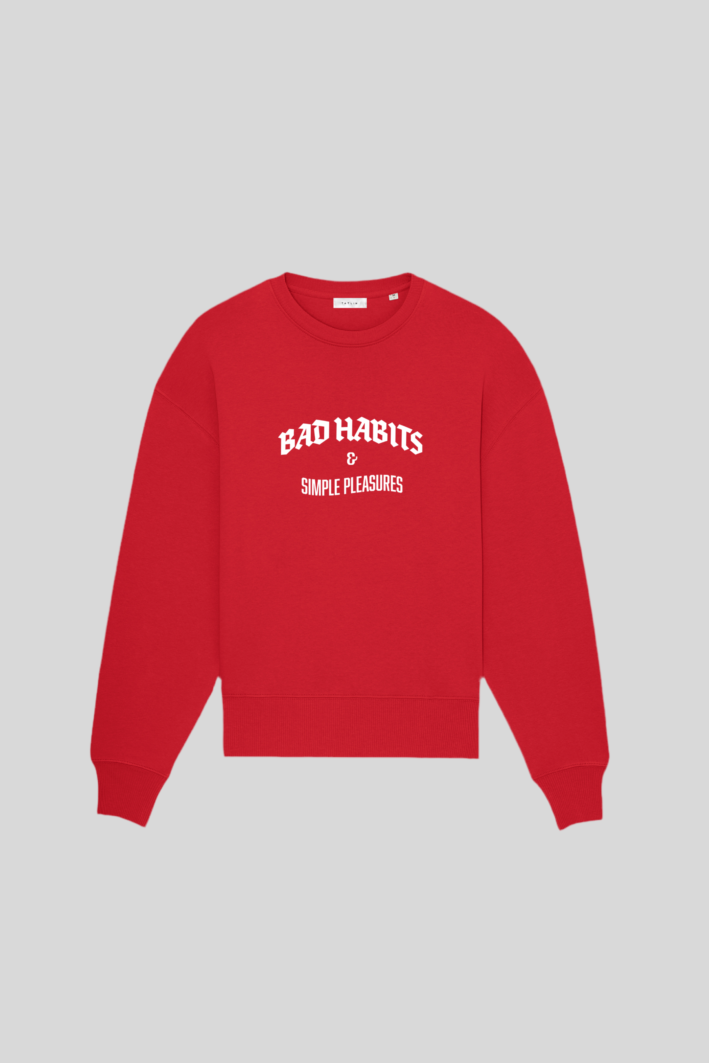 Bad Habits Oversized Sweatshirt (Red)