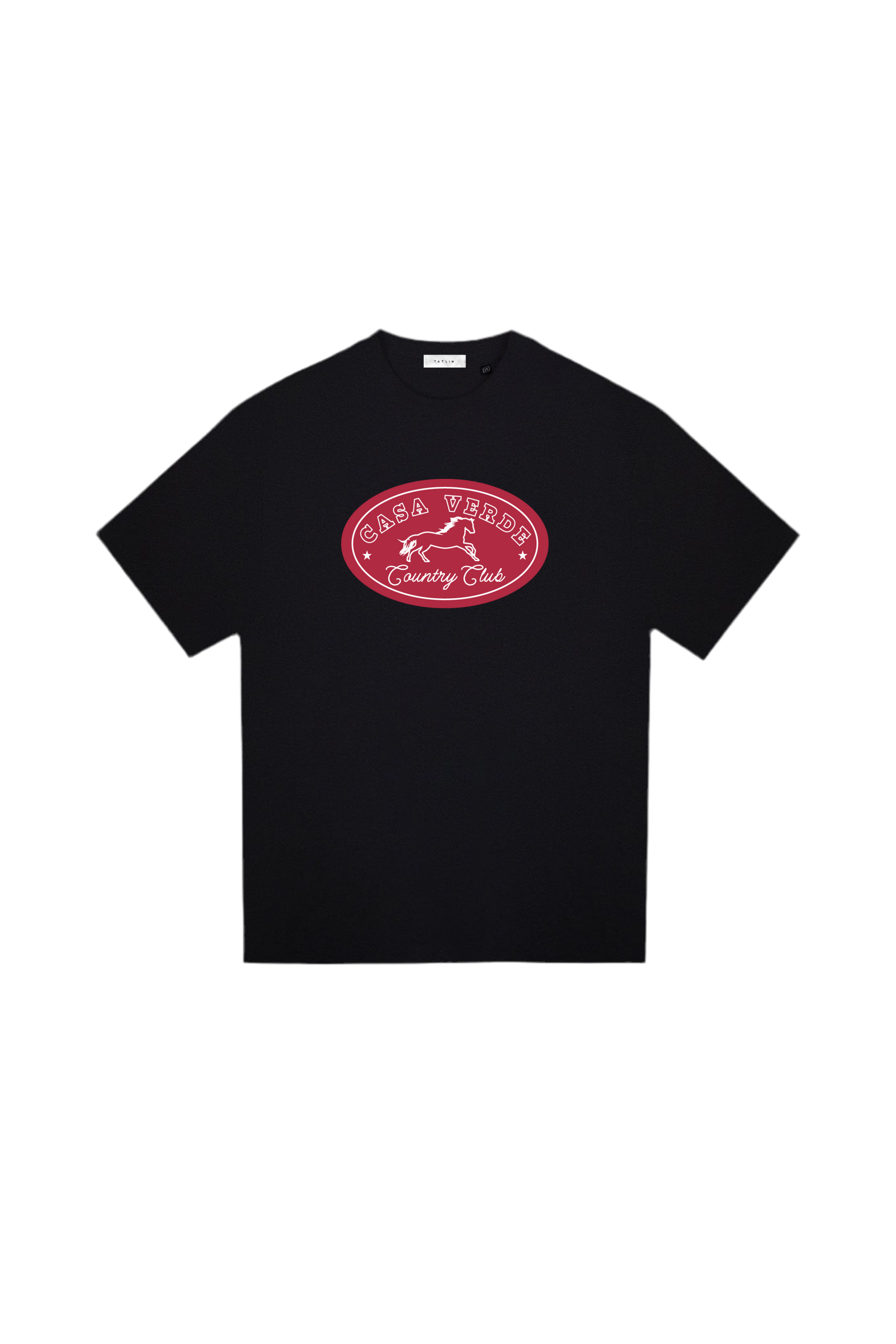 Horses Short Sleeve Heavyweight T Shirt (Black)