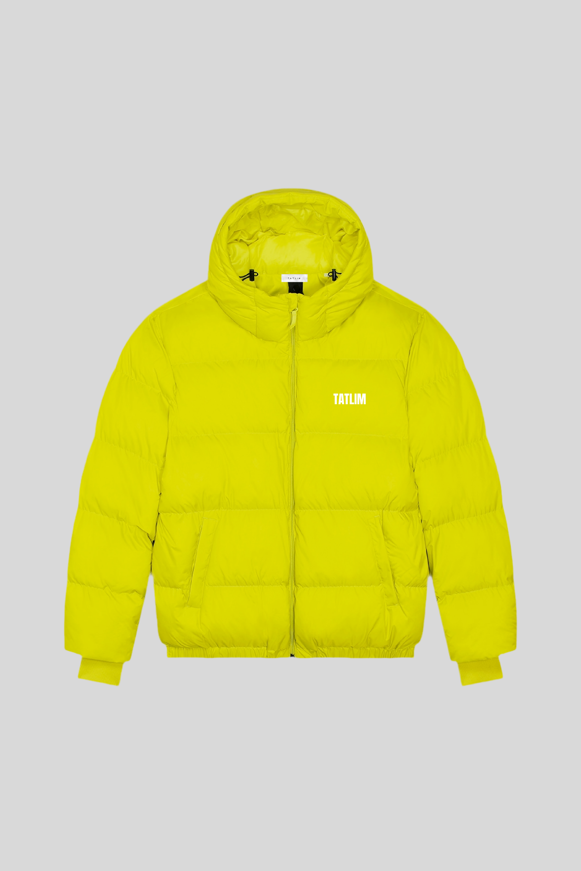 Oversized Hooded Puffer Jacket (Lime)