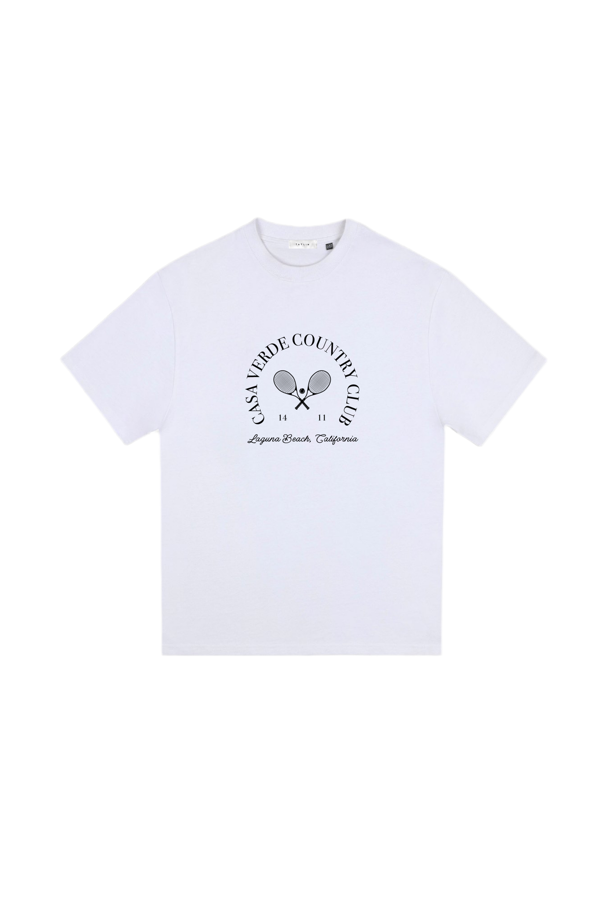 Casa Verde Tennis Short Sleeve Heavyweight T Shirt (White)