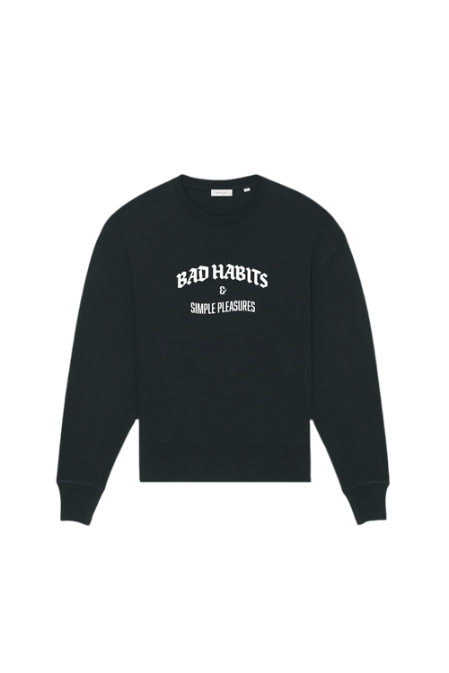 Bad Habits Oversized Sweatshirt (Black)