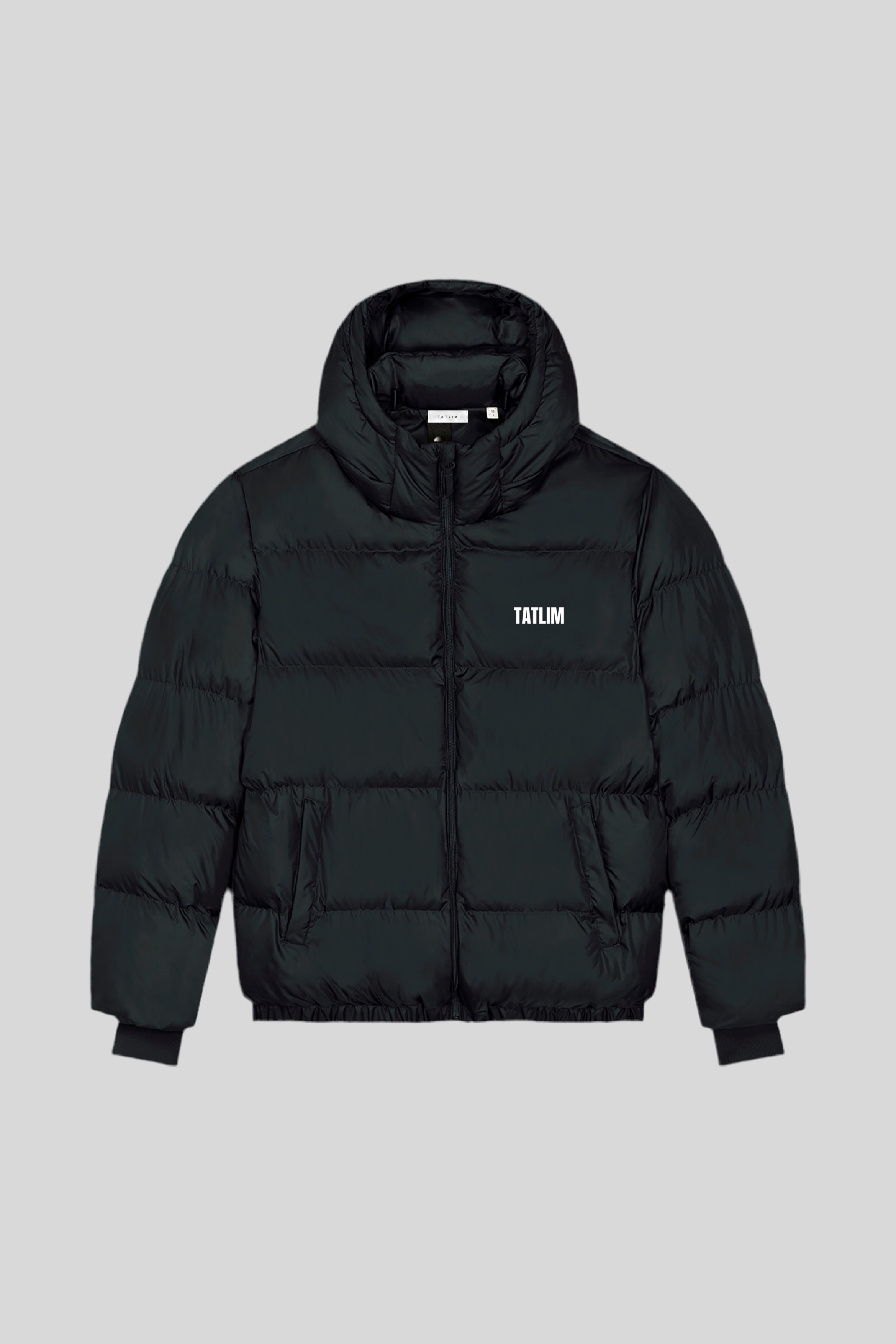 Oversized Hooded Puffer Jacket (Black)