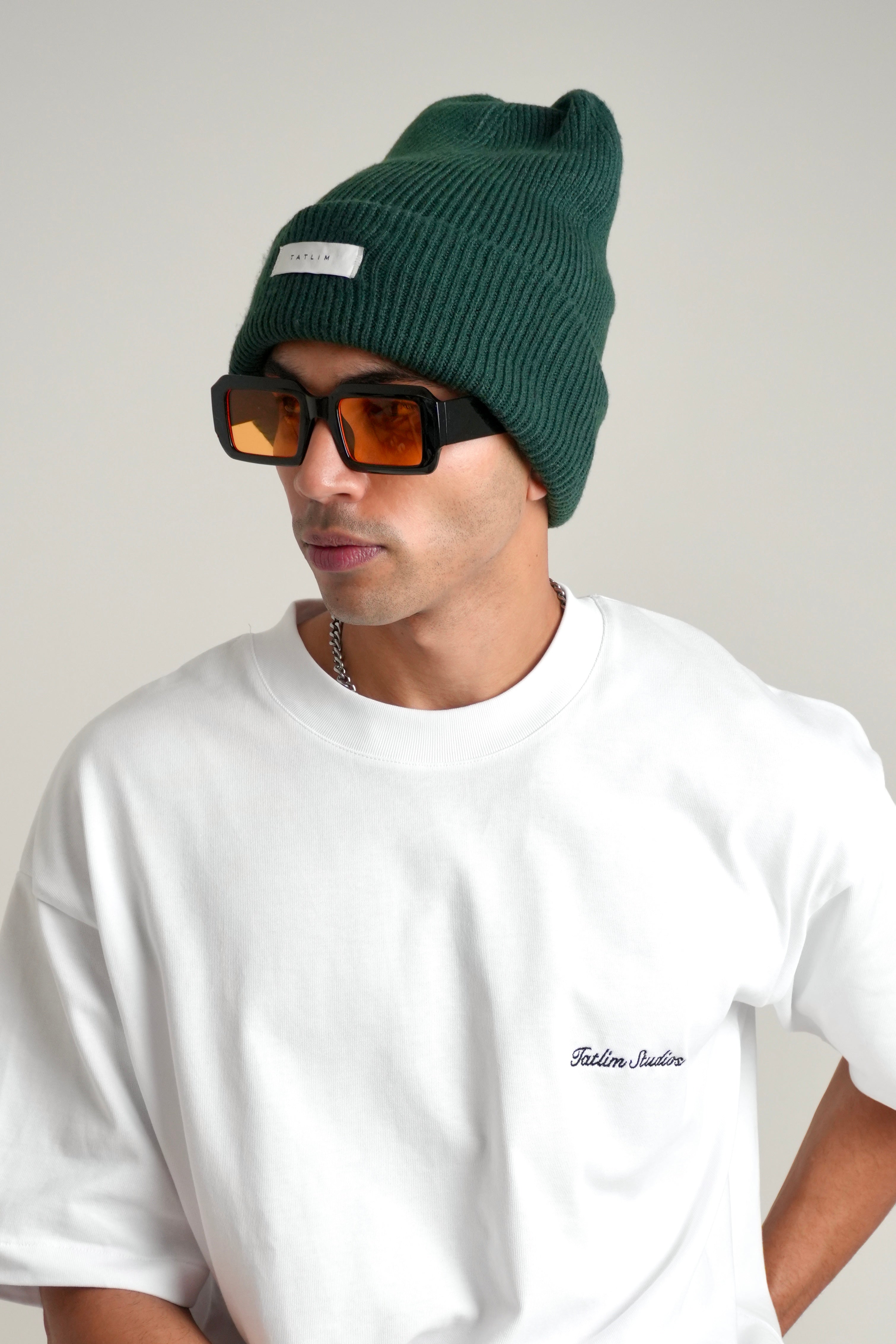 Tatlim Inverse Label Beanie (Brown)