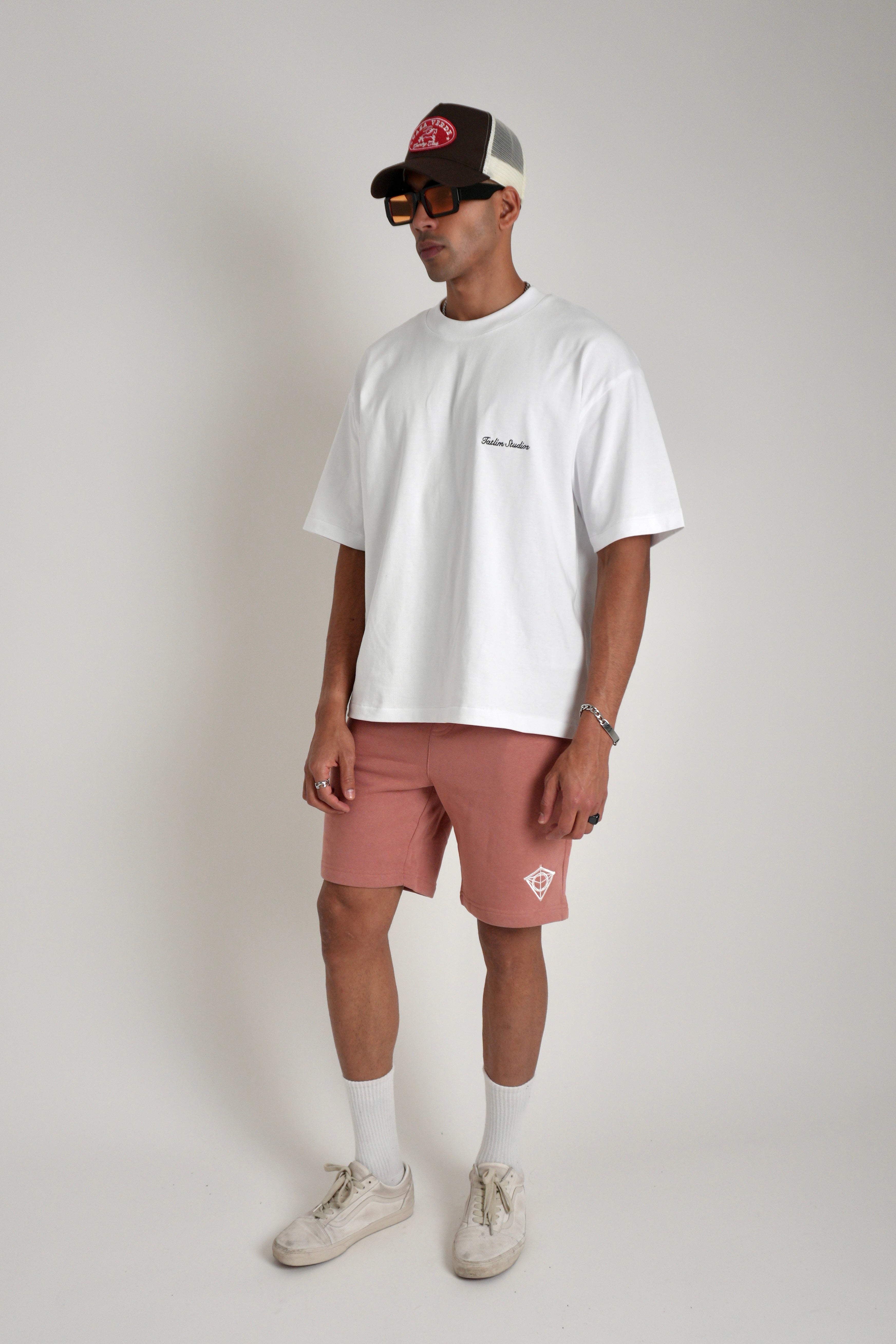 Jersey Diamond Shorts (Coral)