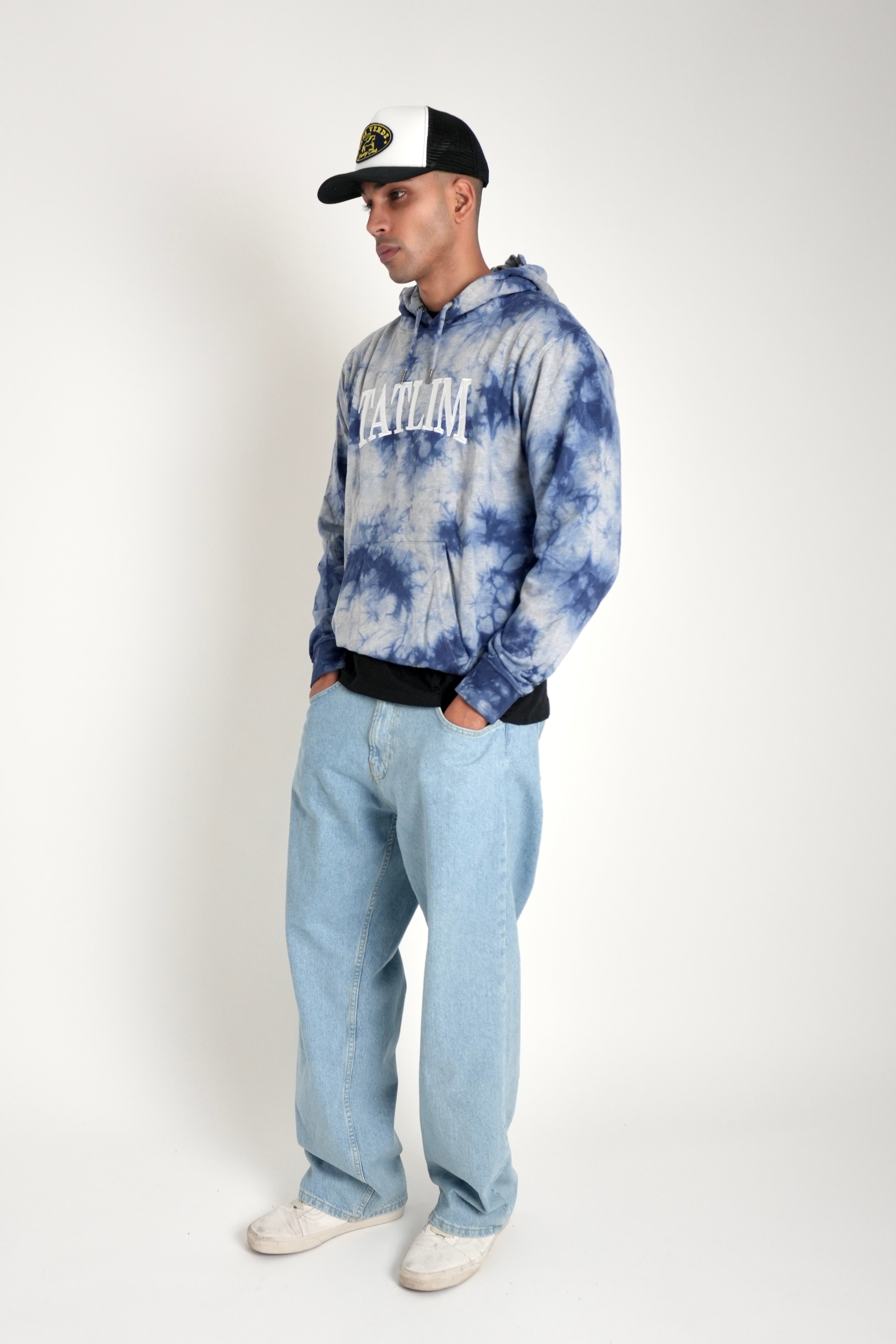 College Hoodie (Grey Tie Dye)