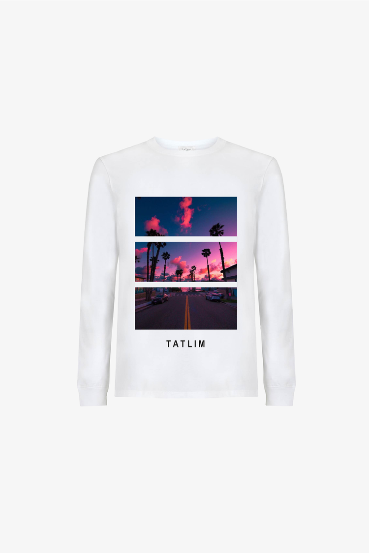San Diego Long Sleeve T Shirt in white