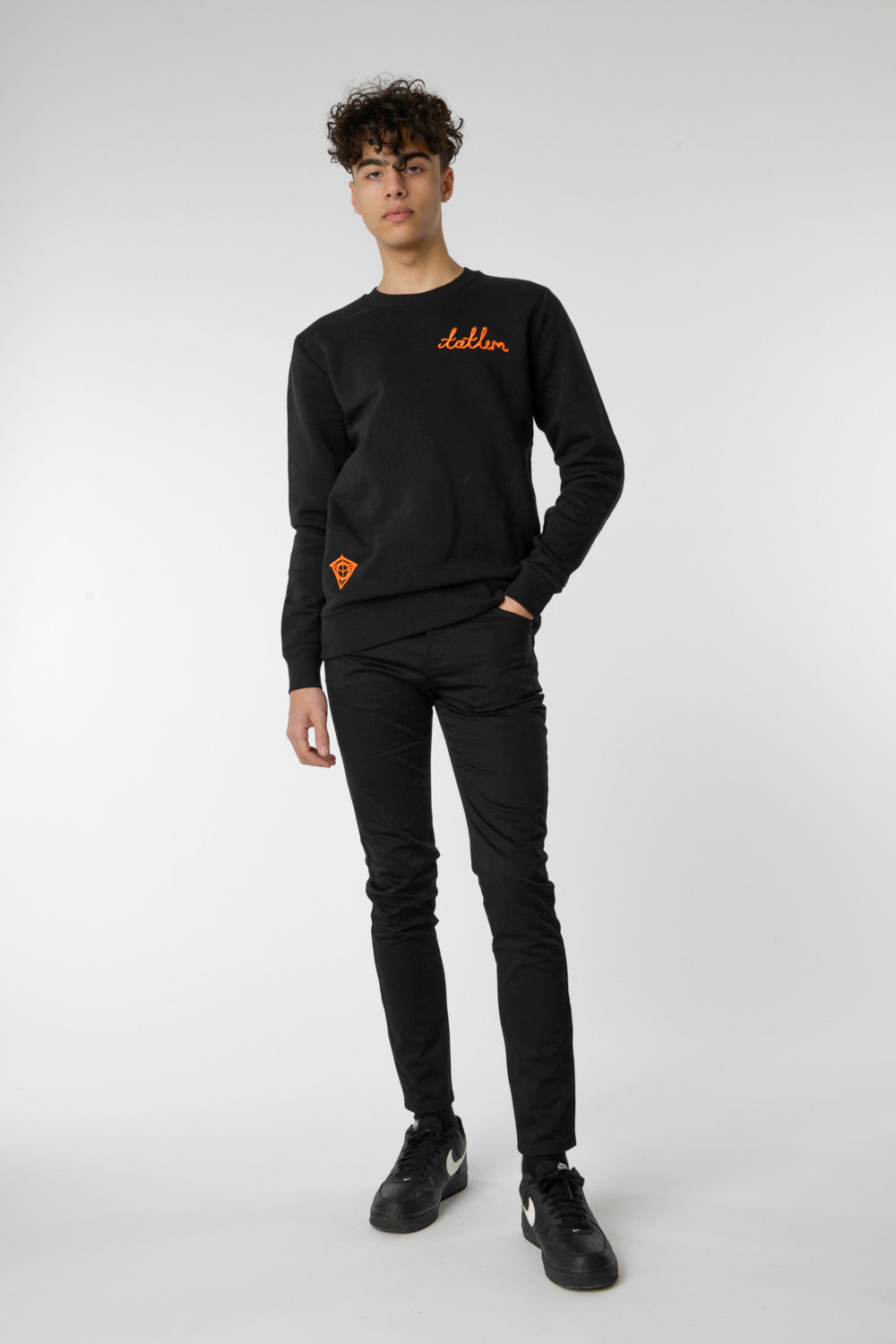 Black & Orange Tatlim Diamond Sweatshirt